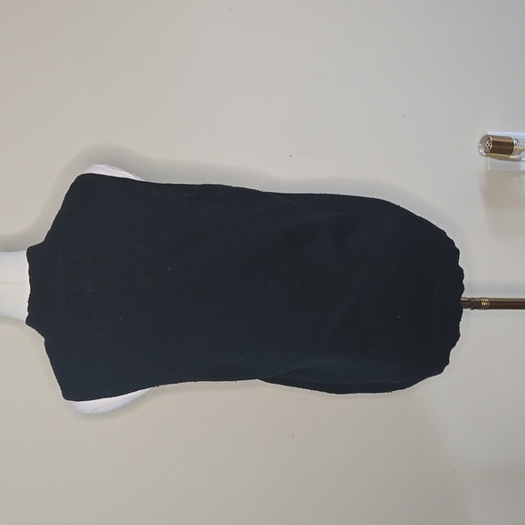 Heirloom Collectibles Black Christmas Holiday Vest – Santa Embroidery, Mock Neck - Picture 6 of 7